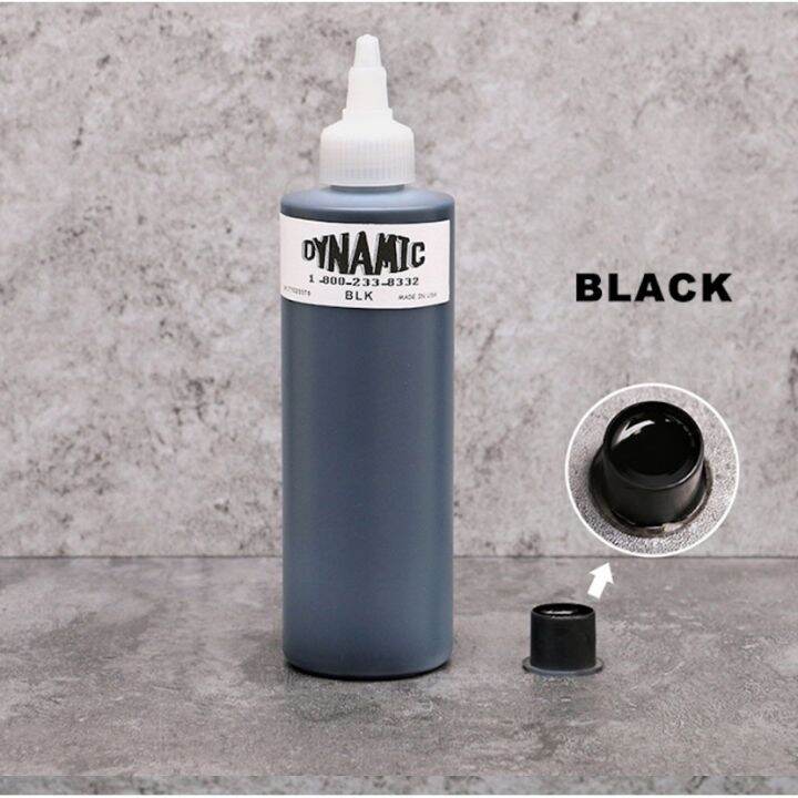 DYNAMIC Tattoo Ink Black 240ml Permanent Tattoo Ink 240 ml Ounce Makeup
