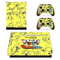 เกม Cuphead สติกเกอร์ผิวรูปลอกสำหรับ Microsoft Xbox One X Console และ 2 คอนโทรลเลอร์สำหรับ Xbox One X Skins สติกเกอร์ไวนิล-yrumrudang