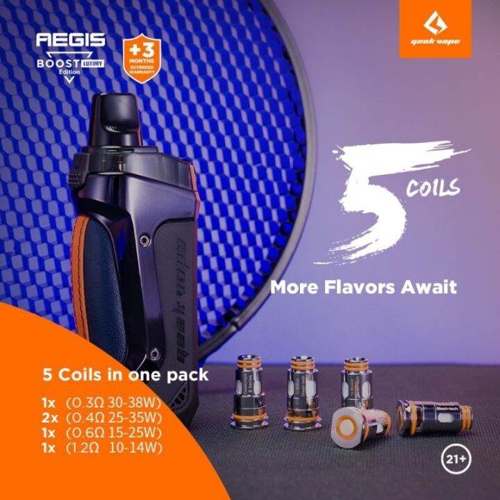 Aegis Boost Luxury Edition w/5 Coils 40w Lazada PH