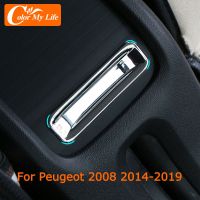 ABS Chrome Car Armrest Box Door Handle Cover Trim for Peugeot 2008 2014 2015 2016 2017 2018 Accessories Car Styling