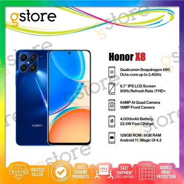 Global Version HONOR X8 Smartphone Android 11 Snapdragon 680 Mobile Phone  90Hz Cellphone 22.5W SuperCharge