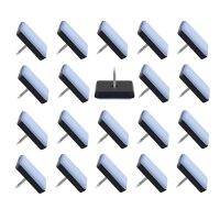 20pcs 16/22/25/30mm Rectangle Chair Foot Sliders Nail on Furniture Sliders Pad Sofa Glides Floor Protector Furniture Accessories TV Accessories