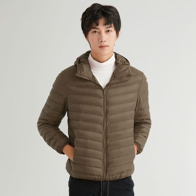 ZZOOI Grade Mens Top Fashion Hooded 90% White Duck Coats Autumen Winter New Keep Warm Men Casual Down Jacket