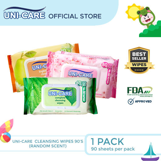 Uni-Care Cleansing Wipes 90's (Random Scent) | Lazada PH