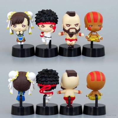 โมเดลตุ๊กตาฟิกเกอร์ Street Fighter RYU CHUN LI ZANGIEF DHAISIM ของเล่นสําหรับเด็ก จํานวน 4 ชิ้น