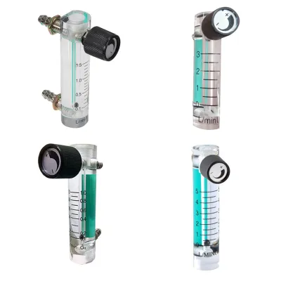 0.1-5LPM 1L Oxygen Flow Meter Flowmeter with Control Valve for Oxygen Air Gas