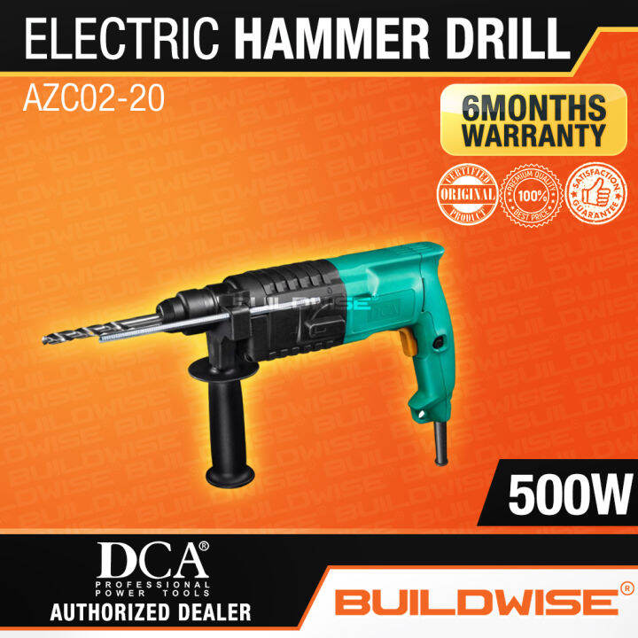 DCA Hammer Drill 500 Watts AZC0220「BUILDWISE®」 Lazada PH