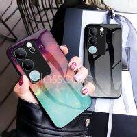 เคสสำหรับ Vivo V29ขนาด5กรัมสำหรับ V29 V27 Pro V27E V29E V29Pro V27Pro VivoV29 5กรัมเคสโทรศัพท์กระจกเทมเปอร์2023กรอบ TPU แบบนุ่มป้องกันแข็งกันแรงกระแทกฝาครอบด้านหลัง