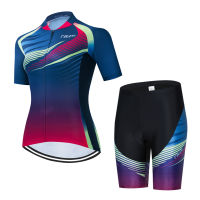 New Summer cyclling jersey set short sleeve MTB Breathable and quick-drying Cycling Clothing suit pants with pad(set）