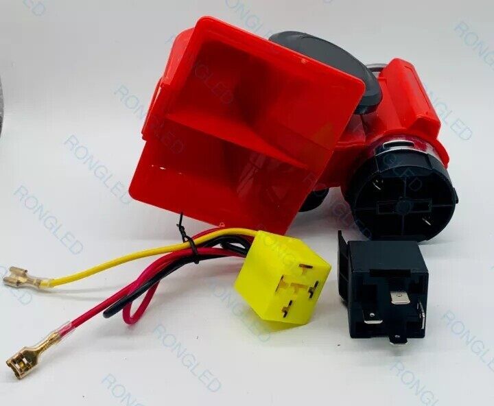 แตรลมไฟฟ้า-สีแดง-ดังแรง-สะใจ-ปั๊มลมในตัว-12v-nc300db