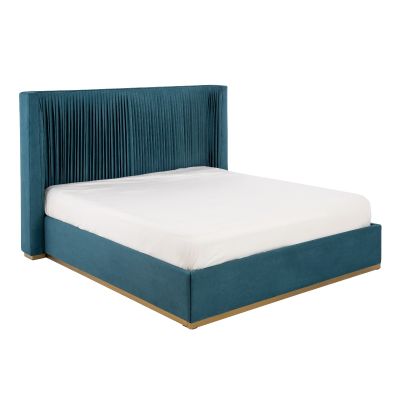 modernform เตียง6 ฟุต รุ่น WINOLA หุ้มผ้าสีฟ้า