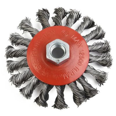Durable Cup Brush Set Wire Wheel Wheel Brush Wire Wheel Brush 4pcs Carbon Steel Crimped For Arbor Angle Grinders Rotary Tool Parts Accessories