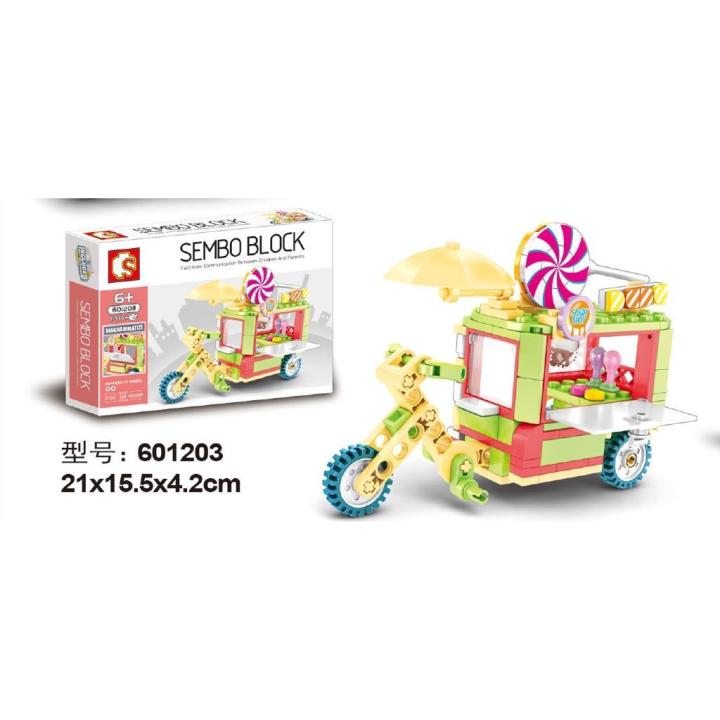 ตัวต่อ-sembo-block-sd-601200-601203-ชุด-various-street-vendor-tricycles-601200-จำนวนตัวต่อ-152-ชิ้น-601201-จำนวนตัวต่อ-133-ชิ้น-601202-จำนวนตัวต่อ-152-ชิ้น-601203-จำนวนตัวต่อ-140-ชิ้น