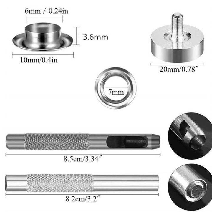 haotao-hardware-6มม-ตาไก่ทองเหลืองพร้อมเครื่องซักผ้าหนังหัตถกรรมซ่อม-grommet-รอบตาแหวนสำหรับเข็มขัดหนังหมวกรองเท้ากระเป๋าอุปกรณ์เสื้อผ้า