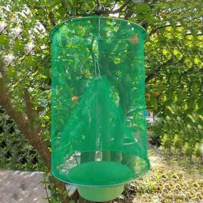 กรงแขวน Fly Trap Reusable ยุงเหยื่อ Station Wasp แมลง Bug Catcher พับสุทธิกลางแจ้ง Ranch ตาข่าย Pest Control