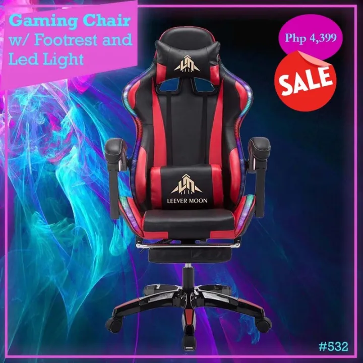 Likeregal Leather Gaming Chair Ergonomic Office Computer Chair High