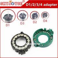 Skyjoyce อะแดปเตอร์2ชิ้น D1s D1r D1c โลหะอะแดปเตอร์ฐานคลิปยึด D1 D3 D2s อะแดปเตอร์ D4s หลอดไฟซีนอน Hid ซ็อกเก็ตที่วางไฟ