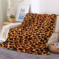 Leopard Print Tiger Animal Blanket Sofa Car Bed Soft Warm Office Nap Air Conditioning y5