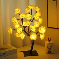 Rose Tree nch Lights LED Table Lamp USB Flower Lights Waterproof Decorative Night Lights Christmas Party Garden Decoration