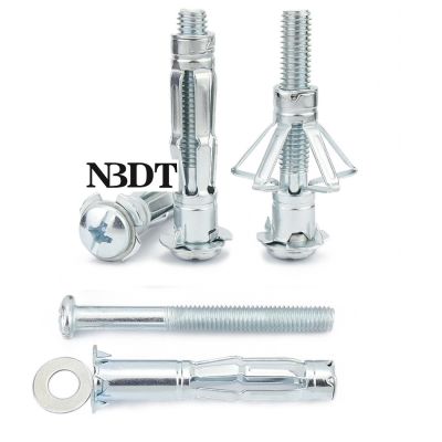 【CW】 20Pcs Zinc Plated Steel Bolt Hollow Wall Anchor Screws For Cavity Drywall Plasterboard Tile
