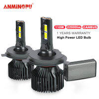 ANMINGPU ไฟหน้า Led 110W H7 H4,ไฟเทอร์โบ Led Canbus 22000LM กำลังสูง H1 H8 H11 H16 9005 Hb3 Hb4 9012 H13 9007 1คู่