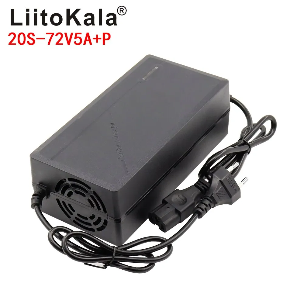 Liitokala 36v 48v 60v 72v 5a 10s13s16s20s Li Ion Battery Charger Electric Motorcycle Ebike 8712