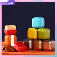 YESMILE 12pcs พร้อมฝาปิด กล่องดีบุกขนาดเล็ก สี่เหลี่ยมสี่เหลี่ยม มัลติฟังก์ชั่ กล่องเก็บของดีบุก แบบพกพาได้ สีทึบทึบ ที่เก็บของสามารถ เครื่องประดับอัญมณีอัญมณี