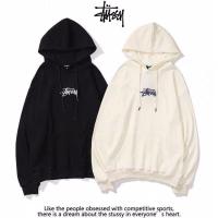 Stylish brand STUˉSSYˉ Classic embroidered LOGO hooded sweatshirt for men and women Stuˉssˉy loose couple hoodie