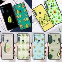 Silicone Case for Motorola G9 Play One Fusion G8 Power Lite G10 G30 Edge Plus E6s G Stylus Soft Coque Cute Avocado Phone Cases