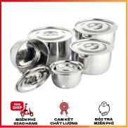 Bộ 5 nồi inox cao cấp -Bộ Nồi Inox 5 Món MY HOME Không Quai Đủ Kích Cỡ