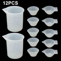 Ocean 12Pcs Silicone Mixing Measuring Cups UV Resin Mold DIY Casting Jewelry Tool Kit