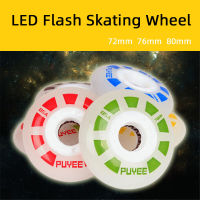 [72mm 76mm 80mm] original PUYEE LED flash roller skate wheel 85A slide drift king inline skate wheel for SEBA PowerSlide RB