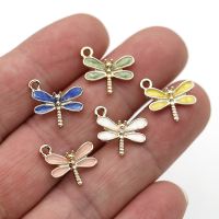 【YF】☼﹍  10Pcs Enamel Gold Color Charms Pendant for Jewelry Making Earrings Necklace Accessories Findings