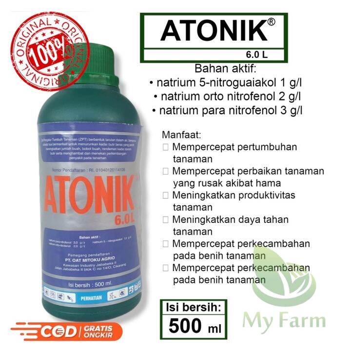 Pupuk Cair Atonik 500ml Zat Pengatur Tumbuh / Zpt Hormon Perangsang ...