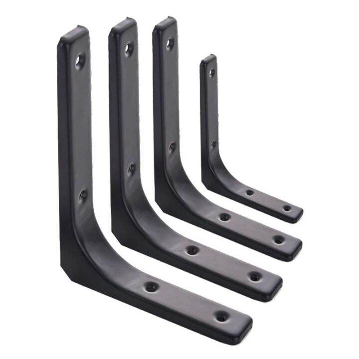 [Ready Stock] 2 PCS Heavy Duty Black Triangle Corner Bending Bracket ...