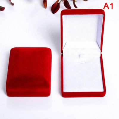 1pc Velvet Wedding Bride Jewelry Necklace Pendant Box Gift Trinket Display Case