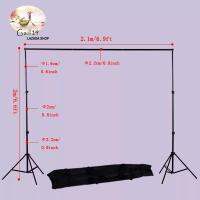 2m * 2m Photography Background Support System Backdrop Stand Crossbar Kit Set 2*2 เมตร Gantry อุปกรณ์ถ่ายภาพขาตั้งกล้องพื้นหลังกรอบเหมาะสำหรับสตูดิโอถ่ายภาพ