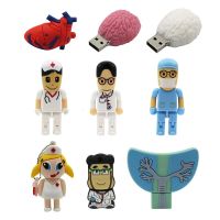 128G high speed Cartoon Human Organs USB Flash Drive Lung Heart Stomach Brain Doctor pendrive 64gb usb flash drives memoria usb