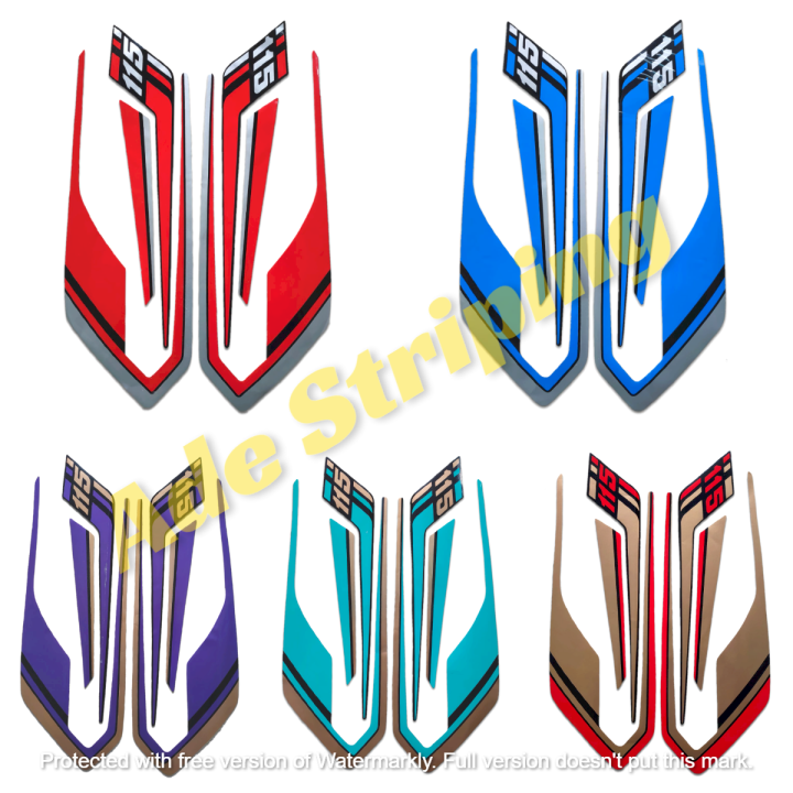 STIKER STRIPING LIS LES BODY MOTOR YAMAHA RXS 115 1992 STICKER LIS RX ...