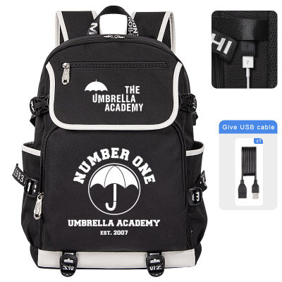 2022 new Children School Bags The Umbrella Academy Print Boy Gorl School Backpacks Cartoon Fashion USB Teens Kids Bag Mochila