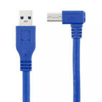 【Cod】 ODM Auto Parts USB 3.0ตัวผู้ไปยังมุมซ้าย90 B AM/BM สายเครื่องพิมพ์ความเร็วสูง0.6ม. 1ม. 1.8ม. 3ม.