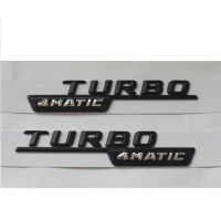 Black TURBO 4MATIC Letters Emblem Badge Badges Emblems For AMG