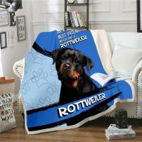 Fashion Soft Comfortable Blanket Animal Dog 3D Printing Sherpa Blanket Bed Sofa Office Lunch Break Blanket Bedding Supplies