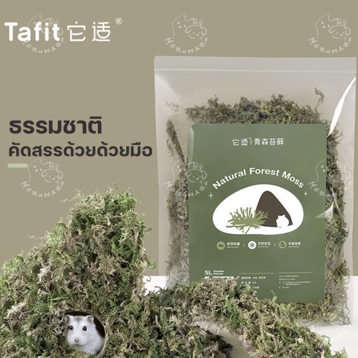 tafit-รองกรงธรรมชาติ-natural-forest-moss-รองกรงสำหรับแฮมส์เตอร์ทุกสายพันธุ์-อุปกรณ์สำหรับตกแต่งกรง-ขนาด5l