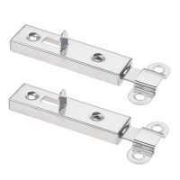 2 Sets Sliding Bolt Latch Hasp for Bathrooms Kitchens Garages Staple Gate Safety Lock Metal Door Bolts Latch Hardware with Screw