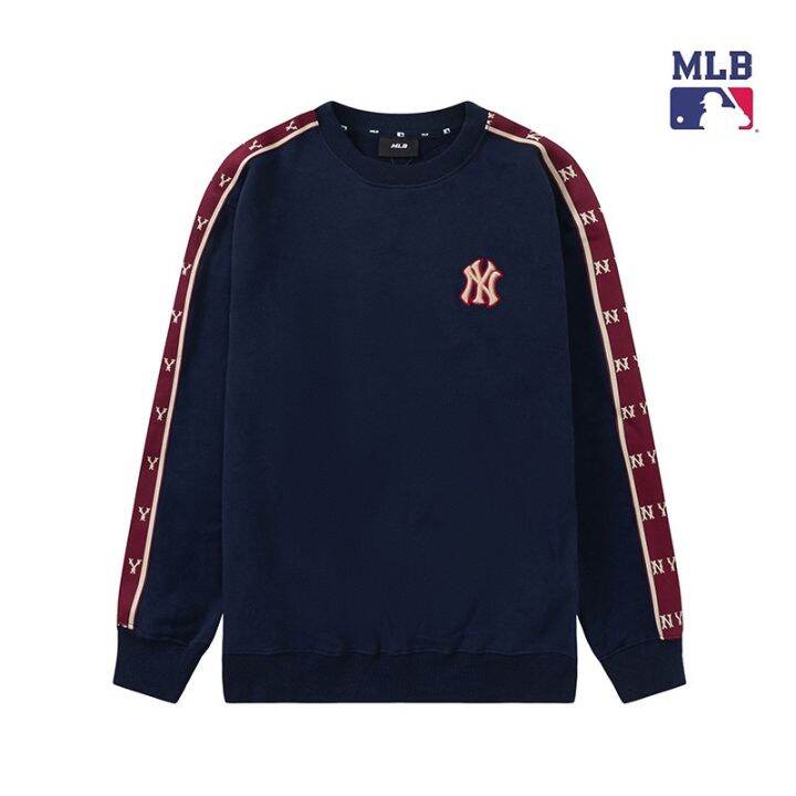 พร้อมส่ง-mlb-ny-เสื้อกันหนาว-คอกลม-แขนยาว-ผ้าฟลีซ-ปักลาย-แฟชั่นใหม่-เสื้อสเวตเตอร์