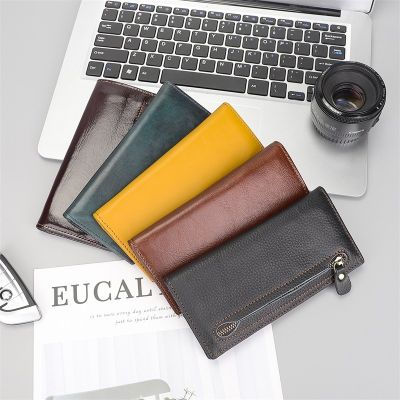 [COD] Manufacturers wholesale and retro leather card anti-theft long multi-card multi-functional