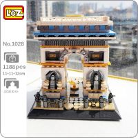 LOZ 1028 World Architecture France Paris Triumphal Arch Statue 3D Model DIY Mini Blocks Bricks Building Toy for Children no Box