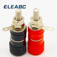 High Quality 1 pair (RED + BLACK) Amplifier Terminal Binding Post Banana Plug Jack Panel mount connector Bar Wine Tools