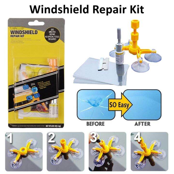 Easy Use Windshield Repair Kit for Chips and Cracks Windscreen